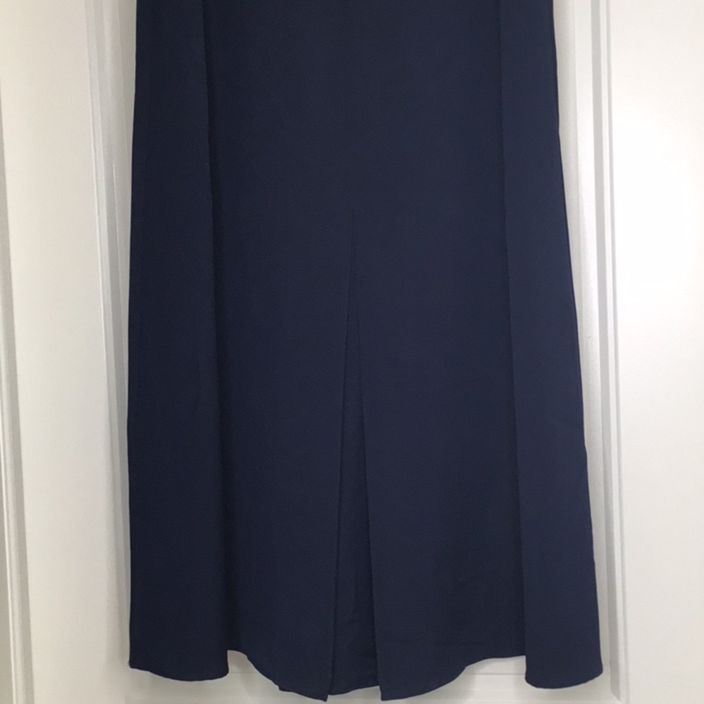 Wall Street Navy Blue A Line Maxi Skirt